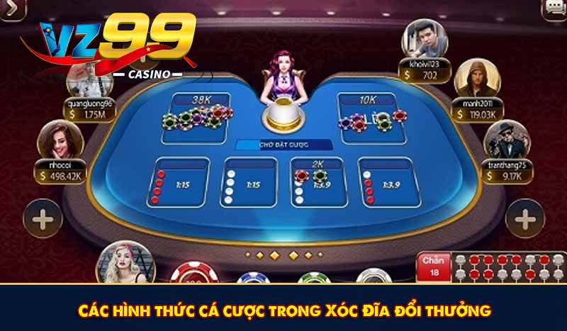 Các hình thức cá cược trong Xóc Đĩa đổi thưởng